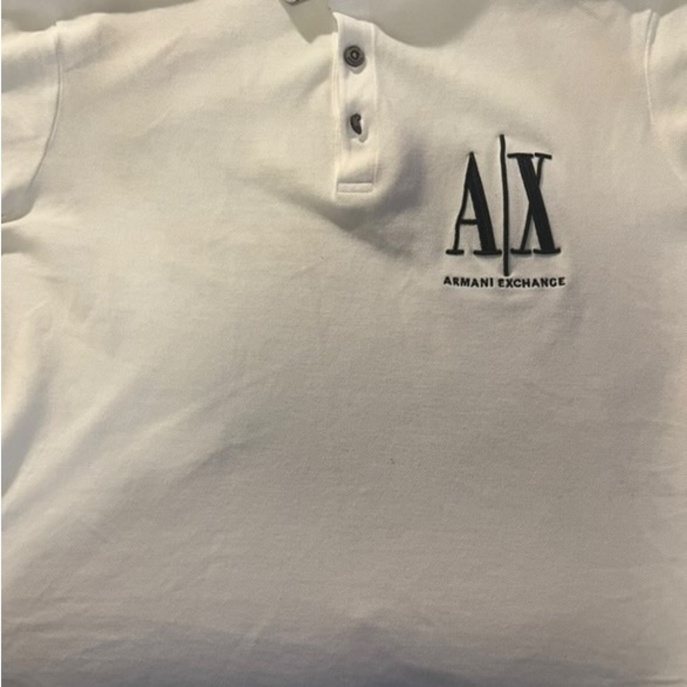 Armani Exchange White Polo Shirt